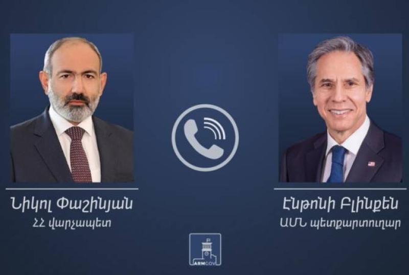 Հայաստանի վարչապետը հեռախոսազրույց է ունեցել ԱՄՆ պետքարտուղարի հետ