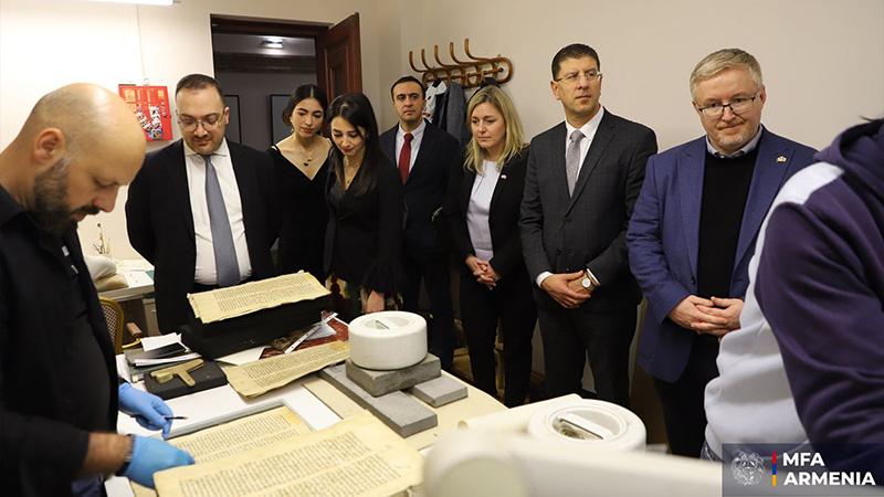 ԱԳՆ-ն ՀՀ-ում հավատարմագրված օտարերկրյա դիվանագիտական ներկայացուցչությունների համար Մատենադարանում միջոցառում է կազմակերպել