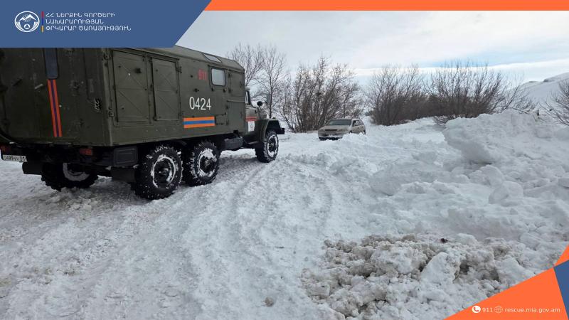 Փրկարարներն արգելափակումից դուրս են բերել 97 տրանսպորտային միջոց և օգնություն ցուցաբերել 181 քաղաքացու