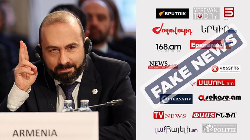 ԶԼՄ-ները տարածել են բացառապես սուտ հայտարարություն. ԱԳՆ-ը՝ Արարատ Միրզոյանի՝ ԵԽԽՎ-ում ունեցած ելույթի վերաբերյալ