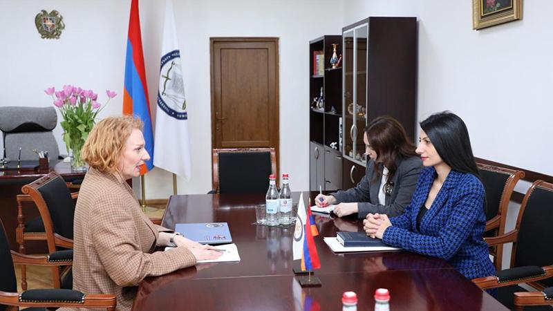 Անահիտ Մանասյանն ընդունել է Ռաուլ Վալենբերգի մարդու իրավունքների և մարդասիրական իրավունքի ինստիտուտի Հայաստանյան գրասենյակի տնօրենին