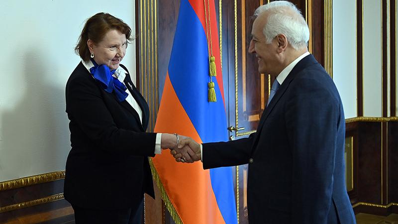 Նախագահ Վահագն Խաչատուրյանն ընդունել է ԵՄ դիտորդական առաքելության ղեկավար Սատու Կոյվուին