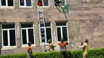 Rescue teams have conducted training exercises in Nerk'in Karmiraghbyur and Dovekh.