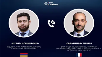 Վահան Կոստանյանը հեռախոսազրույց է ունեցել Ֆրանսիայի՝ Եվրոպայի հարցերով լիազոր նախարար Բենժամեն Հադադի հետ