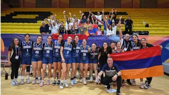 L'équipe féminine de basketball U16 de la République d'Arménie a remporté une victoire écrasante contre l'équipe de Moldavie.