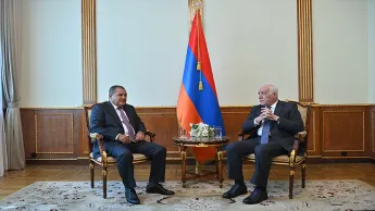 Le président Vahagn Khachaturyan a reçu le président du Comité mondial des Jeux pan-arméniens, Ishkhan Zakaryan.